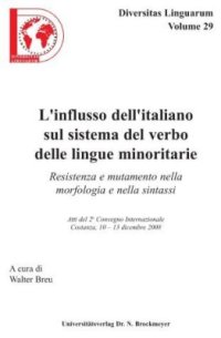 cover of the book L’influsso dell’italiano sul sistema del verbo delle lingue minoritarie