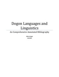 cover of the book Dogon Languages and Linguistics. An Comprehensive Annotated Bibliography