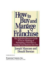 cover of the book How to buy and manage a franchise