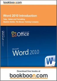 cover of the book Word 2010 Introduction. Tabs, Tables and Formatting