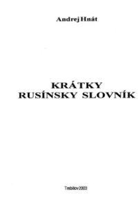 cover of the book Kratky rusinsky slovnik