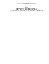 cover of the book The Hittite dictionary