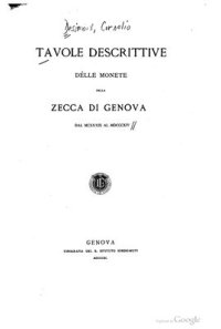 cover of the book Tavole descrittive delle monete della Zecca di Genova / Таблицы описания монет чекана Генуи