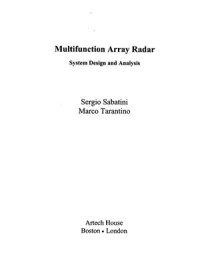 cover of the book Multifunction Array Radar