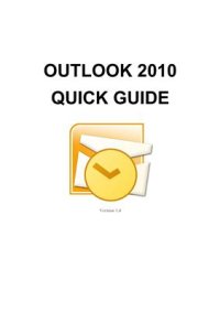 cover of the book Outlook 2010 Quick Guide. Version 1.4