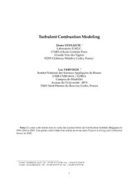 cover of the book Turbulent Combustion Modeling