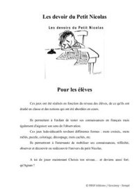 cover of the book Les devoirs du Petit Nicolas. Pour les élèves