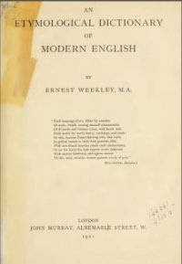 cover of the book An Etymological Dictionary of Modern English