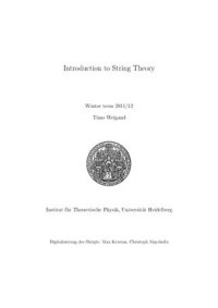 cover of the book Introduction to String Theory