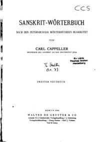 cover of the book Sanskrit-Wörterbuch