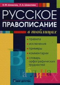 cover of the book Русское правописание в таблицах: Правила, исключения, примеры, комментарии, словарь орфографических трудностей