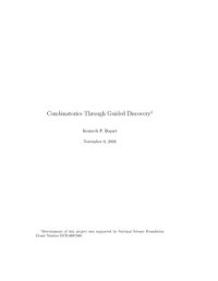 cover of the book Combinatorics Through Guided Discovery