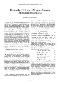 cover of the book Removal of CO2 and H2S using Aqueous Alkanolamine Solusions