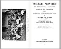 cover of the book Ashanti proverbs, the primitive ethics of a savage people