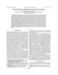 cover of the book Thermionic emission, field emission and the transition region