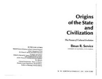 cover of the book Origins of the State and Civilization. The Process of Cultural Evolution