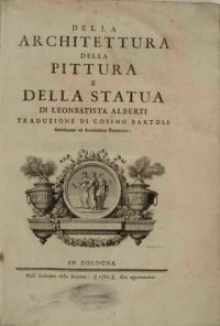 cover of the book Della Architettura Della Pittura e Della Statua