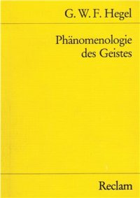 cover of the book Phänomenologie des Geistes (Reclam) / Philip Reclam Jun. Stuttgart 1987