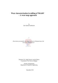 cover of the book Wear characterisation in milling of Ti6Al4V - A wear map approach