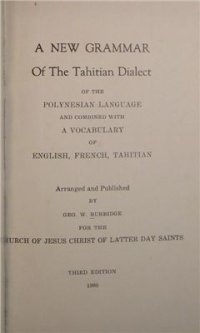 cover of the book A New Grammar of the Tahitian Dialect of the Polynesian Language and Combined With a Vocabulary of English, French, Tahitian