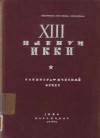 cover of the book XIII пленум ИККИ. Стенографический отчет