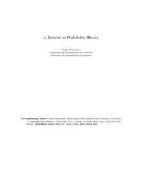 cover of the book A Tutorial on Probability Theory