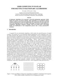 cover of the book Grid computing in matlab for solving evolutionary algorithms