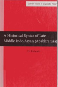 cover of the book A Historical Syntax of Late Middle Indo-Aryan (Apabhraṃśa)