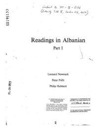 cover of the book Readings in Albanian. Part 1