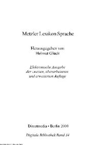 cover of the book Metzler Lexicon Sprache (DigiBib34)