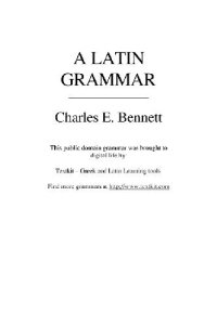 cover of the book A Latin grammar