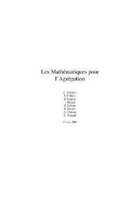 cover of the book Les Mathematiques pour l'agregation