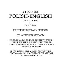 cover of the book Learner's Polish-English dictionary