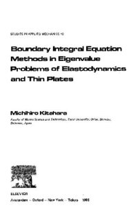 cover of the book Boundary integral equation methods in eigenvalue problems of elastodynamics and thin plates