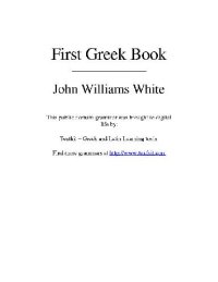 cover of the book A first greek book