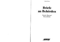 cover of the book Briefe an Behoerden