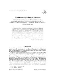 cover of the book Decomposition of algebraic functions