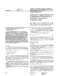 cover of the book Second Remez algorithm for Chebyshev approximation on intervals