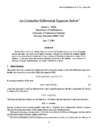 cover of the book Extensible 2nd order ODE solver 2001