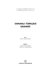 cover of the book Osmanlı Türkçesi Grameri