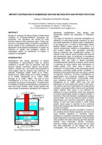 cover of the book Impurity distribution in submerged heating method with and without rotation