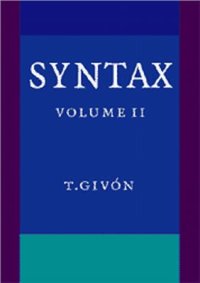 cover of the book Syntax. An Introduction. Volume II