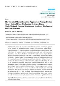 cover of the book The Chemical Master Equation Approach to Nonequilibrium Steady-State of Open Biochemical Systems: Linear Single-Molecule Enzyme Kinetics and Nonlinear Biochemical Reaction Networks