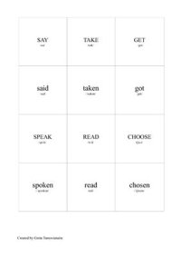 cover of the book Past Participle Memory Game (Worksheet)