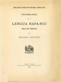 cover of the book Vocabulario de la lengua Rapa-Nui, Isla de Pascua