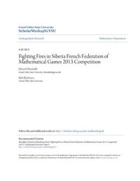 cover of the book Fighting Fires in Siberia French Federation of Mathematical Games 2013 Competition