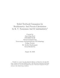 cover of the book Scilab Textbook Companion for Stoichiometry And Process Calculations