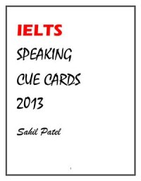 cover of the book IELTS Speaking Cue Cards 2013