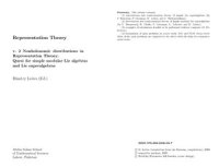 cover of the book Representation Theory. Vol. 2. Nonholonomic distributions in Representation Theory: Quest for simple modular Lie algebras and Lie superalgebras