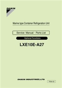 cover of the book Marine type Conteiner Refrigeration Unit. Service Manual & PartsList. Model LXE10E-A27